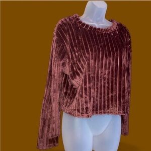 NWT Derek Heart Ribbed Fuzzy Sweater Lg